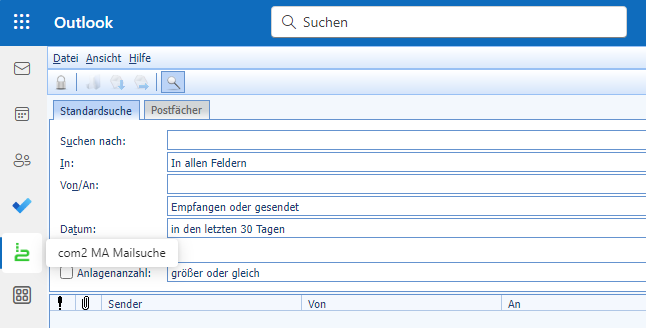 Mailsuche-Integration in Office 365 / Exchange Online